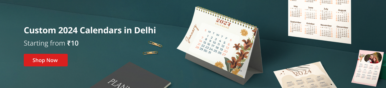 custom calendar printing near me in Delhi