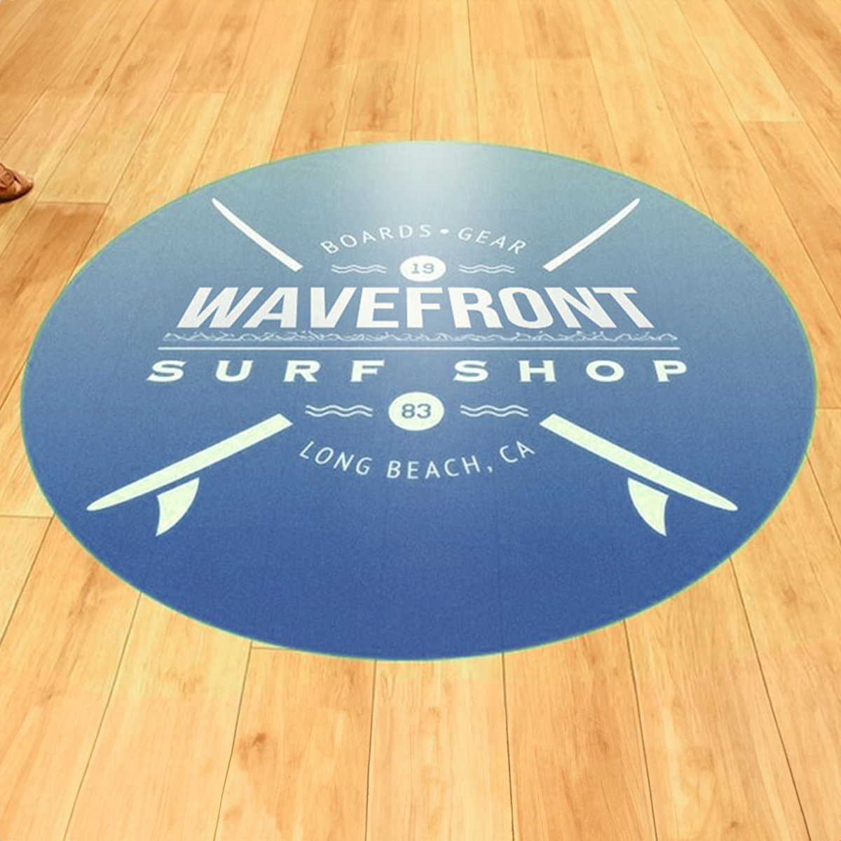 branding floor graphic printed on floor