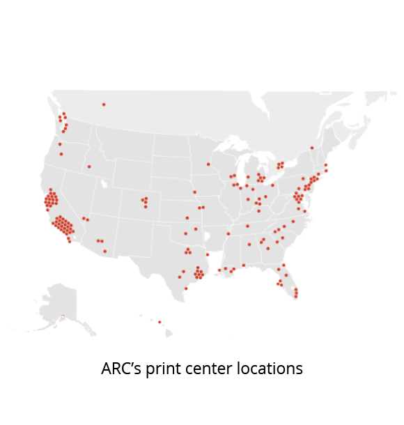 ARC's Print Center Locations